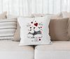 MoonWorks Dekokissen Kissenbezug Kissenhülle Panda Motiv Spruch Ich Deins Du Meins Wir Eins Liebes-Geschenk Partner Liebesbeweis Moonworks® Bild 3