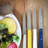 Opinel 254409 Bon Appetit Celeste Tafelmesser, gelber Griff Sandvik Stahl 12C27-rostfrei-gelber Buchenholzgriff, mehrfarbig Bild 2