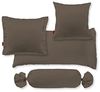 Fleuresse Mako-Satin-Kissenbezug uni colours, Farbe espresso 8031 Größe 40x80 cm Bild 3