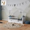 Hausbett Franka Weiß 80x160 cm mit 2 Schubladen Vitalispa Bild 2