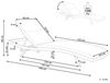Sonnenliege mit Kissen AMELIA mit Relaxfunktion Metall Hellbeige Bild 3