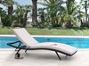 Sonnenliege mit Kissen AMELIA mit Relaxfunktion Metall Hellbeige Bild 2