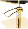 Physa Armlehnstuhl Friseurstuhl mit Fußstütze Barber-Stuhl 200 kg Otley Black Golden, Schwarz, Golden Bild 3