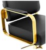 Physa Armlehnstuhl Friseurstuhl mit Fußstütze Barber-Stuhl 200 kg Otley Black Golden, Schwarz, Golden Bild 4