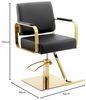 Physa Armlehnstuhl Friseurstuhl mit Fußstütze Barber-Stuhl 200 kg Otley Black Golden, Schwarz, Golden Bild 2
