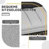 HOMCOM Polsterbank Bettbank in Leinenoptik (Schlafzimmerbank, 1-St, Schminkbank), Stahl, Hellgrau, 120 x 44 x 45,5 cm Bild 5