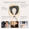 Cozyor Nackenstützkissen Memory Nackenkissen mit verstellbarem Verschluss + praktischer Tasche, Füllung: Memory Schaum Gedächtnisschaum, Bezug: waschbarer Bezug, Set, Nackenhörnchen zum Reisen, klein & kompakt, beige Driftwood Serie, auch im Reise-Set ... Bild 5