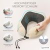 Cozyor Nackenstützkissen Memory Nackenkissen mit verstellbarem Verschluss + praktischer Tasche, Füllung: Memory Schaum Gedächtnisschaum, Bezug: waschbarer Bezug, Set, Nackenhörnchen zum Reisen, klein & kompakt, beige Driftwood Serie, auch im Reise-Set ... Bild 3