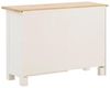 Capera Kommode 110x80x42cm Massivholz weiß braun Landhausstil mit Schiebetür und 3 Schubladen – perfekt für Wohn- oder Esszimmer Bild 5