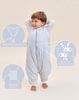 molis&co - Baby Schlafsack mit Füßen - Ideal für den Winter - Babyschlafsack mit Beinen 2,5 tog - 100% Baumwolle (Oeko-TEX 100), Premium Qualität - Grey Print (120 cm) Bild 3