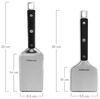 BURNHARD® Gusseisen Wendeplatte Set Earl mit 2-tlg. Grillspachtel und Grillschaber Set, Schwarz / Silber Bild 2