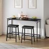 HOOBRO 2er Set Barhocker, Hocker gepolstert, Barstuhl für die Küche, Barhocker Ohne Lehne, 61 cm hoch, für Hausbar, Esszimmer, einfacher Aufbau, Schwarz EBB01MD01 Bild 4