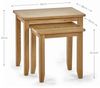 Julian Bowen Mallory Satztisch, 2-teilig, Eiche, 56 x 50 x 38 Bild 2