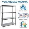Simonrack Schwerlastregal, Lagerregal, 150 x 100 x 50 cm, Metallregal, Kellerregal, Biegestelle 180 kg, 4 Fachböden, Anthrazit/Verzinkt - Simonclick Bild 4