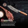 ZAYIKO Damastmesser KINONE Blockmesser - 19,5cm Klinge - Wurzelholzgriff Birke - VG-10 Stahlkern Bild 4