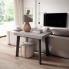 Skraut Home | Ausziehbarertisch | Multifunktionaler ausziehbarer | 140 | Für 6 Gäste | Hölzerne Beine | Moderner Stil | Zement Bild 4