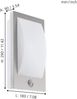 Eglo 97238 LED Outdoor Wandleuchte VERRES edelstahl, weiß L:18cm H:29cm T:9cm Sensor IP44 Bild 4