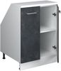 Küchenschrank für Dachschrägen R-Line Schwarz Beton 60 cm mit 2 Türen, Schrankkorpus 60 cm Tiefe Vicco Bild 4