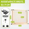 BOMI Schutzgitter Miko 63-161 | Ohne Bohren | 90° Stop | Türschutzgitter schmal aus Holz | Treppenschutzgitter Türgitter Klemmgitter Bild 2