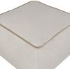 Pouf DAREYN Helles Beige Samtstoff 50 cm 50 cm Bild 4