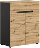 Lomadox Schuhkommode CORTONA-158, Schuhschrank Garderobenschrank Flurschrank modern in grau und Eiche Bild 5
