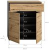 Lomadox Schuhkommode CORTONA-158, Schuhschrank Garderobenschrank Flurschrank modern in grau und Eiche Bild 3