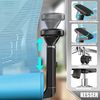KESSER® Bürostuhl mit verstellbaren Armlehnen | Drehstuhl mit Lendenwirbelstütze Rückenschonend | Schreibtischstuhl ergonomisch mit Kopfstütze | Office Chair Wippfunktion bis 125° mit 5x Gummirollen Blau / Silber Bild 5