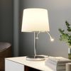 Lindby Tischleuchte Benjiro, 1 x 60 W E27 (exkl) + 1 x 3 W LED (inkl), warmweiß Bild 2