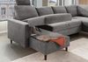 Wohnlandschaft >Pris< Schlaffunktion, Stauraum, dunkelgrau - 153x305x75x200 (LxBxHxT) Bild 3
