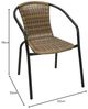 2 Stück Stabiler Polyrattan Bistrostuhl stapelbar Cappuccino / schwarz Bild 2