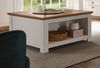 Couchtisch Hemsby in weiß Pinie / Eiche Landhaus 95 x 95 cm Bild 5