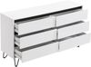Vente-unique - ABUJA Kommode Holz, Platte Weiß - B 40 cm x H 80 cm x L 140 cm Bild 5