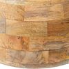 DRW Runder Couchtisch aus Glas und Holz in Transparent und Natur, 78 x 78 x 41 cm Bild 2