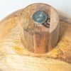 DRW Runder Couchtisch aus Glas und Holz in Transparent und Natur, 78 x 78 x 41 cm Bild 4