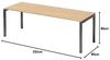 BISLEY Cito Schreibtisch, 740 mm höhenfixes U-Gestell, Metall, Mp334 Dekor Ahorn, Gestell Anthrazitgrau, 80 x 220 x 85 cm Bild 2