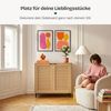 Sideboard Lukhomso 83x80x40 cm Eicheoptik/Rattanoptik [en. casa] Bild 3