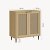 Sideboard Lukhomso 83x80x40 cm Eicheoptik/Rattanoptik [en. casa] Bild 2