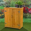 Melko Garten-Geräteschrank Melko Geräteschrank Aufbewahrungsschrank aus Holz, Farbe Braun 75x40cm, BxT: 75x40 cm, (Stück), Oberfläche mit robuster Platte Bild 2