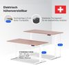 elektrisch höhenverstellbarer Schreibtisch DESK 140 x 80 cm - Gestell Weiss, Platte Walnuss Bild 4