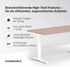 elektrisch höhenverstellbarer Schreibtisch DESK 140 x 80 cm - Gestell Weiss, Platte Walnuss Bild 5