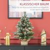 HOMCOM Künstlicher Weihnachtsbaum 0,6 m, 86 Astspitzen, mit 50 warmweißen LED, Künstlicher Baum, für Weihnachtsfest, Indoor, grün+weiß Bild 3