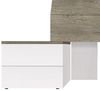 Habitdesign, modernes Kopfteil mit 2 Nachttischen – Schlafzimmer-Set für Doppelbett (135–150 cm) in Artik weiß & Eiche Alaska, viel Stauraum, Maße: 276 x 96 x 34 cm (B x H x T), Modell New Dreams Bild 3