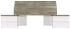Habitdesign, modernes Kopfteil mit 2 Nachttischen – Schlafzimmer-Set für Doppelbett (135–150 cm) in Artik weiß & Eiche Alaska, viel Stauraum, Maße: 276 x 96 x 34 cm (B x H x T), Modell New Dreams Bild 2
