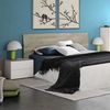 Habitdesign, modernes Kopfteil mit 2 Nachttischen – Schlafzimmer-Set für Doppelbett (135–150 cm) in Artik weiß & Eiche Alaska, viel Stauraum, Maße: 276 x 96 x 34 cm (B x H x T), Modell New Dreams Bild 5