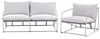 Gartensofa Set 3-Sitzer PONTE Metall Grau Bild 4