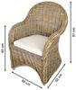 Kobolo Rattanstuhl BOSTON NEW Sessel aus Rattan grau (kubu grey) Bild 2