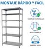 Simon Rack Schwerlastregal, 2500 x 1200 x 400 mm, Bis 200 kg Belastbar, 6 Verstellbare Ablagen, Kellerregal, Lagerregal, Grau - Simonclick Bild 5