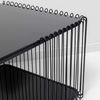 Kare Design Couchtisch Wire Double, Schwarz, Pflegeleicht Sicherheitsglas, Wohnzimmertisch, Stahlgestell, Tischplatte aus Glas, Wohnzimmer, Rechteckig, 42 x 120 x 60 cm (H/B/T) Bild 4