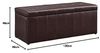 Vente-unique - CONCIERTO Sitzbank Kunstleder Braun - B 49 cm x H 49 cm x L 130 cm Bild 3