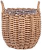 Set mit 3 Blumentöpfen AUCUBA PE Rattan 26 34 44 cm Hellbraun Bild 5